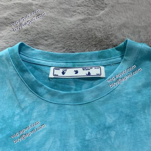 2021春夏 Off-Whiteブランドスーパーコピー 超人気美品◆ オフホワイト半袖Tシャツ 背中の模様が前と呼応している
