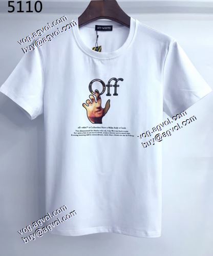 上質 大人気！2021春夏半袖Tシャツ 采用精致的包边工艺 Off-Whiteスーパーコピー オフホワイト