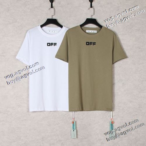 2色可選 快適な着心地 オフホワイトコピー ブランド 2021春夏 Off-White オフホワイト 半袖Tシャツ 高品質 人気 通気性に優れた