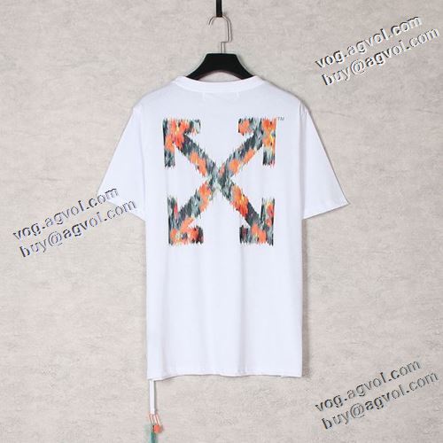 自分らしいスタイリング 高級感ある 2021春夏 オフホワイトブランド 偽物 通販 Off-White オフホワイト 半袖Tシャツ 2色可選 ラウンドネック