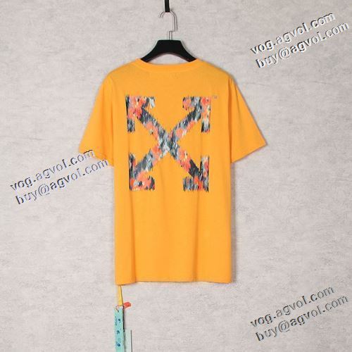 自分らしいスタイリング 高級感ある 2021春夏 オフホワイトブランド 偽物 通販 Off-White オフホワイト 半袖Tシャツ 2色可選 ラウンドネック