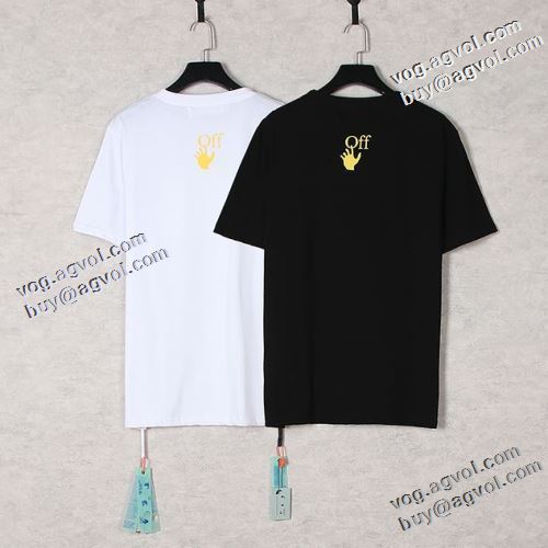 2色可選 2021春夏 Off-White オフホワイト 半袖Tシャツ オフホワイトブランド 偽物 通販 チノパン 狙える優秀アイテム 通気性に優れた レジャー