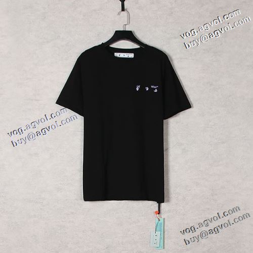自然な肌触り オフホワイトスーパーコピー 激安 コーデ 知的なムードを演出 2021春夏 Off-White オフホワイト 半袖Tシャツ 2色可選 プリント柄