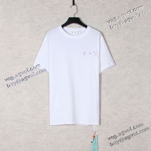 自然な肌触り オフホワイトスーパーコピー 激安 コーデ 知的なムードを演出 2021春夏 Off-White オフホワイト 半袖Tシャツ 2色可選 プリント柄