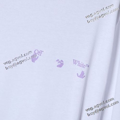 自然な肌触り オフホワイトスーパーコピー 激安 コーデ 知的なムードを演出 2021春夏 Off-White オフホワイト 半袖Tシャツ 2色可選 プリント柄