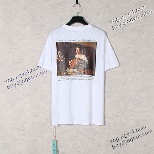 ラックスした雰囲気 上品上質 オフホワイトブランド コピー 2021春夏 Off-White オフホワイト 半袖Tシャツ フォトプリント
