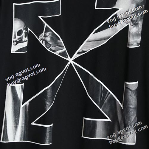 プリント 2021春夏 Off-White オフホワイト 半袖Tシャツ オフホワイトスーパーコピー 大絶賛の履き心地! カッコいい印象を付ける