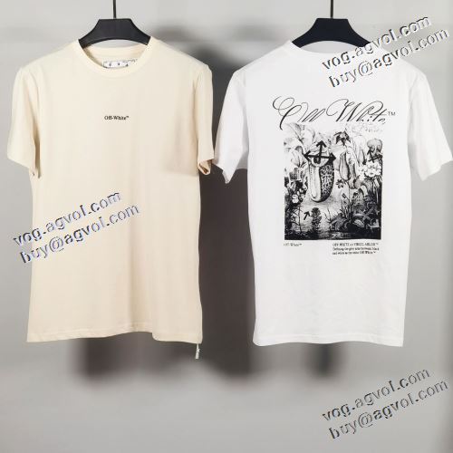 2色可選 自分らしいスタイリング 大絶賛の履き心地! 2021春夏 オフホワイトスーパーコピー Off-White オフホワイト 半袖Tシャツ ラウンドネック