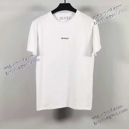 2色可選 自分らしいスタイリング 大絶賛の履き心地! 2021春夏 オフホワイトスーパーコピー Off-White オフホワイト 半袖Tシャツ ラウンドネック