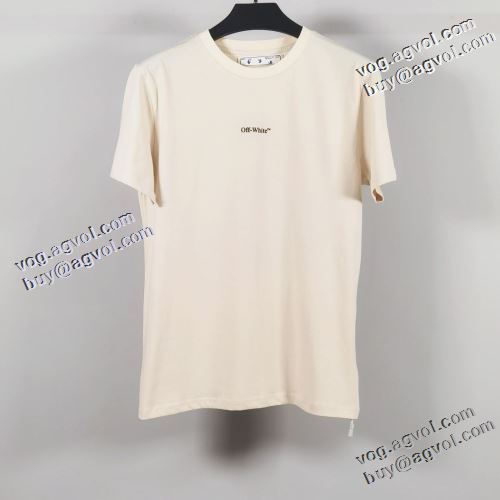 2色可選 自分らしいスタイリング 大絶賛の履き心地! 2021春夏 オフホワイトスーパーコピー Off-White オフホワイト 半袖Tシャツ ラウンドネック