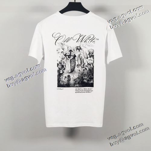 2色可選 自分らしいスタイリング 大絶賛の履き心地! 2021春夏 オフホワイトスーパーコピー Off-White オフホワイト 半袖Tシャツ ラウンドネック