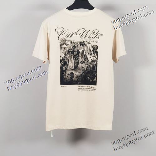 2色可選 自分らしいスタイリング 大絶賛の履き心地! 2021春夏 オフホワイトスーパーコピー Off-White オフホワイト 半袖Tシャツ ラウンドネック