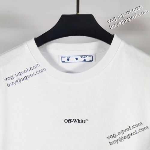 2色可選 自分らしいスタイリング 大絶賛の履き心地! 2021春夏 オフホワイトスーパーコピー Off-White オフホワイト 半袖Tシャツ ラウンドネック