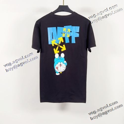 2021春夏 Off-White オフホワイト 半袖Tシャツ オフホワイトコピー 選べる極上 ラックスした雰囲気 優しいフィット感 2色可選