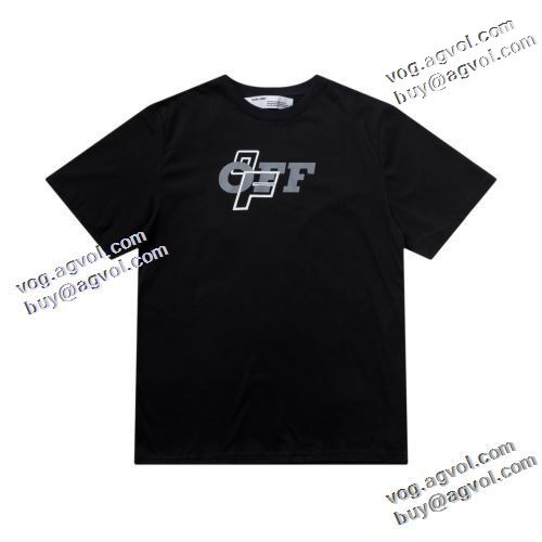 着回し度抜群 オフホワイトブランド 偽物 通販 2色可選 2021春夏 Off-White オフホワイト 半袖Tシャツ 海外セレブ愛用 肌に馴染みやすい