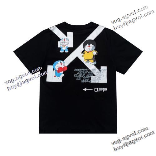 着回し度抜群 オフホワイトブランド 偽物 通販 2色可選 2021春夏 Off-White オフホワイト 半袖Tシャツ 海外セレブ愛用 肌に馴染みやすい
