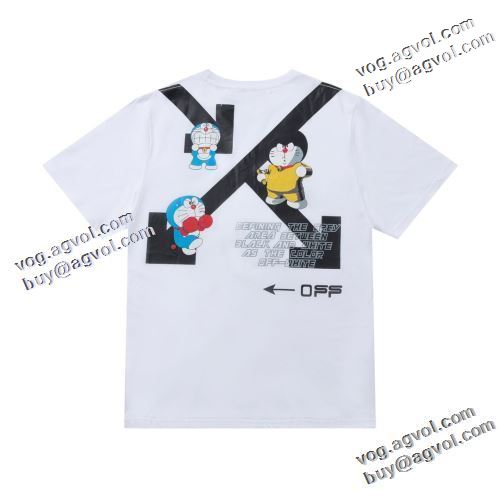 着回し度抜群 オフホワイトブランド 偽物 通販 2色可選 2021春夏 Off-White オフホワイト 半袖Tシャツ 海外セレブ愛用 肌に馴染みやすい