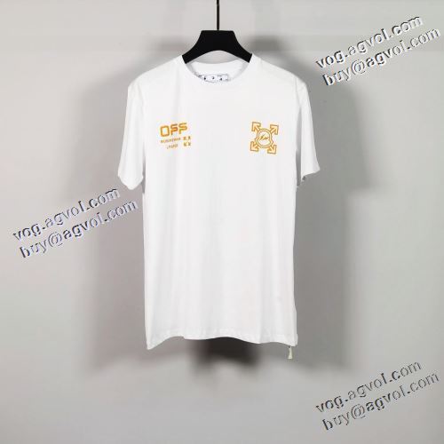 肌に馴染みやすい 極上の着心地 オフホワイトコピーブランド 2021春夏 Off-White オフホワイト 半袖Tシャツ 2色可選 プリント