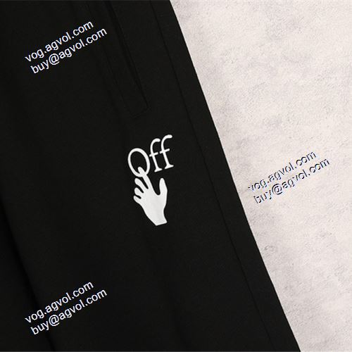 抜群の雰囲気が作れる! 2021春夏 Off-Whiteブランド コピー オフホワイトショートパンツ 黒のフロントにロゴ刺繍 2色可選