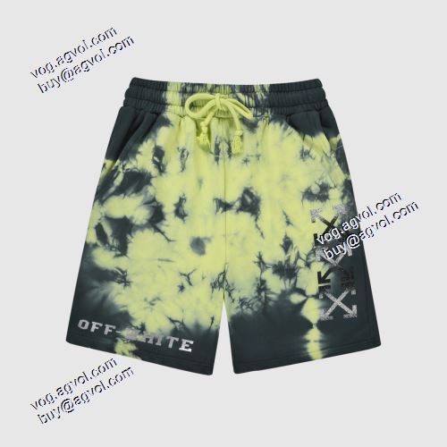 2021春夏 抽象プリントのショートパンツ Off-Whiteブランド コピー 大人気☆NEW!! オフホワイトショートパンツ