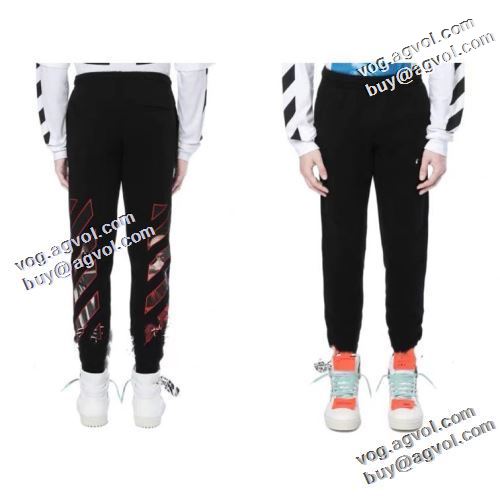コーデに合わせやすい 2021秋冬 Off-White オフホワイト スエットパンツ オフホワイト偽物ブランド コスパ最高のプライス 絶大な人気を誇る