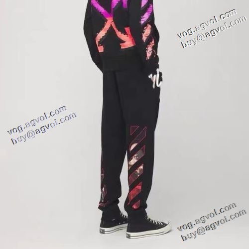 コーデに合わせやすい 2021秋冬 Off-White オフホワイト スエットパンツ オフホワイト偽物ブランド コスパ最高のプライス 絶大な人気を誇る