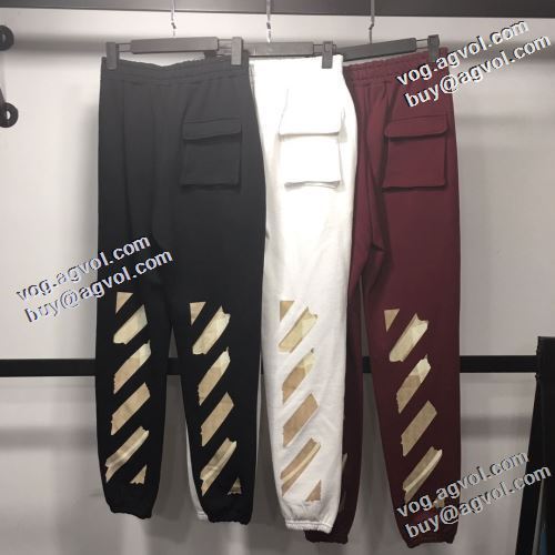 コーデに合わせやすい 限量販売 2021秋冬 Off-White オフホワイト スエットパンツ オフホワイトコピーブランド 3色可選 最高のリラックス感