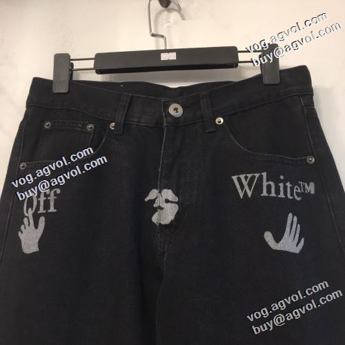 足長効果のある 数に限りがある 2022早春 オフホワイトブランド 偽物 通販 Off-White オフホワイト デニムパンツ キレイめにもカジュアルにも相性抜群