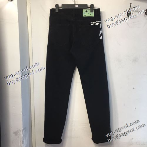 ファッション 人気 2022早春 Off-White オフホワイト デニムパンツ オフホワイトコピー 着回力抜 長時間履いても疲れない