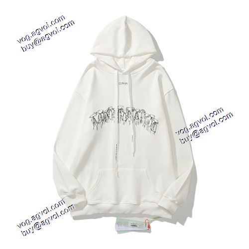 2021秋冬 Off-Whiteスーパーコピー オフホワイトパーカー 存在感のある カップルペアルック