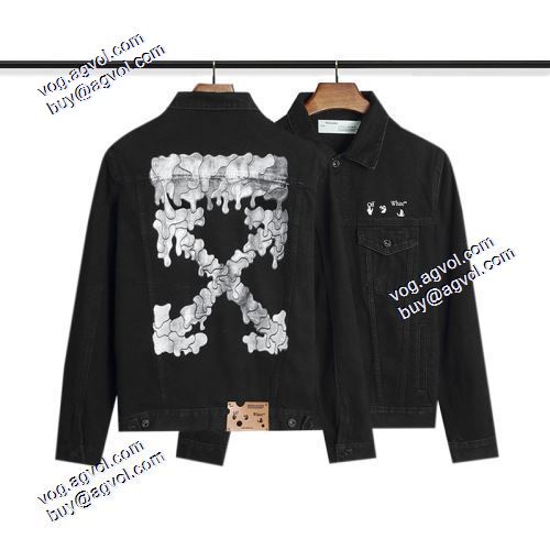 2021秋冬 ジャケット 高級感ある Off-White コピー おしゃれな装い ブランド デニムジャケット オフホワイト