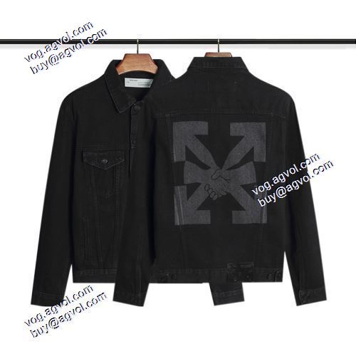 綺麗に決まるフォルム！2021秋冬 ジャケット 軽量ジャケット Off-White ブランド 偽物 通販 オフホワイトデニムジャケット