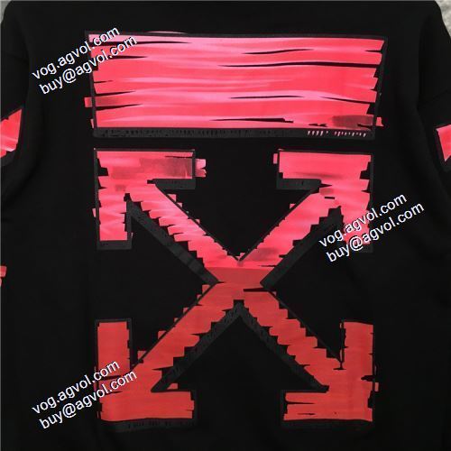 人気新品★超特価★ 2021秋冬 プリントパーカ Off-White 偽物ブランド オフホワイトプルオーバーパーカー