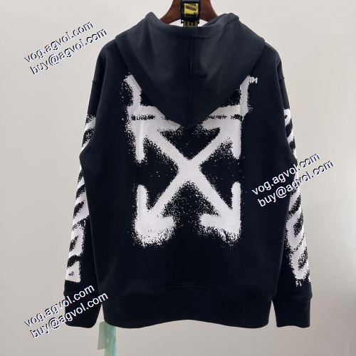人気ブランド 2021秋冬 フード付きコート Off-White ブランド コピー オフホワイトパーカー