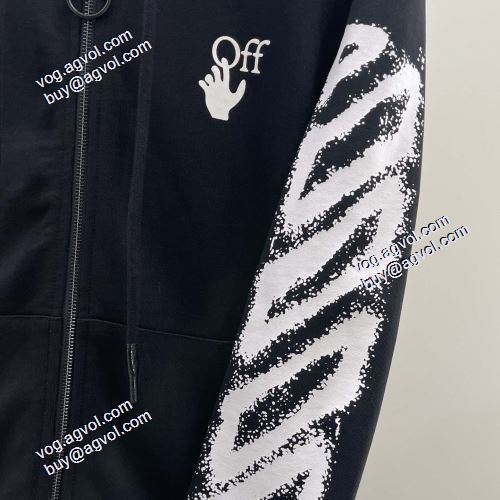 人気ブランド 2021秋冬 フード付きコート Off-White ブランド コピー オフホワイトパーカー