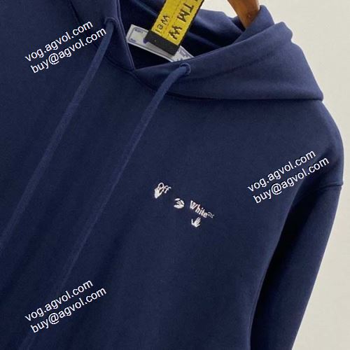2色可選 OFF-WHITE オフホワイトブランドコピー 個性的なデザ 2021秋冬 Off-White オフホワイト パーカー 程よい厚み