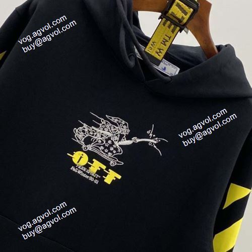 2021秋冬 Off-White オフホワイト 着心地抜群 OFF-WHITE オフホワイトコピー ブランド パーカー ビンテージ感ある