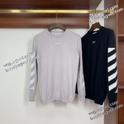 ハリのある オフホワイトスーパーコピー 激安 2022早春 Off-White オフホワイト ニットウェア 春先まで使える 先行販売 2色可選