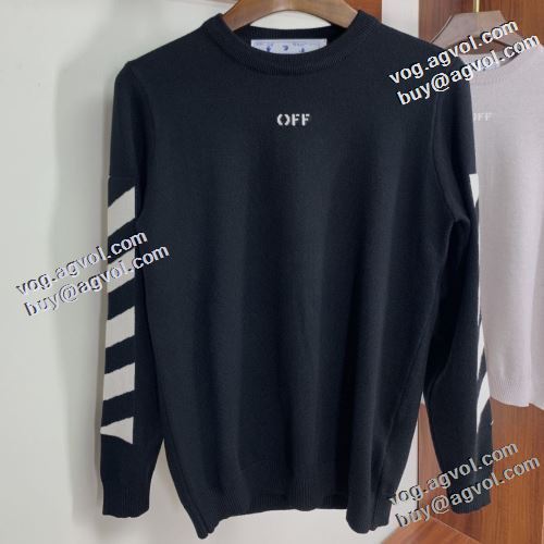 ハリのある オフホワイトスーパーコピー 激安 2022早春 Off-White オフホワイト ニットウェア 春先まで使える 先行販売 2色可選