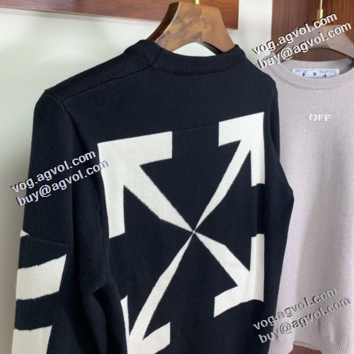 ハリのある オフホワイトスーパーコピー 激安 2022早春 Off-White オフホワイト ニットウェア 春先まで使える 先行販売 2色可選