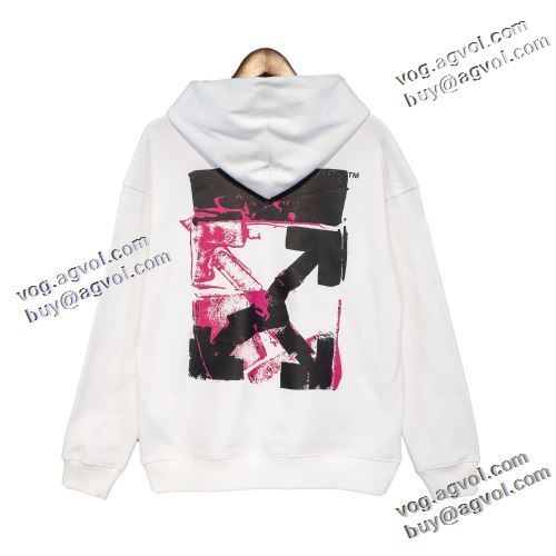 オリジナルプリント オフホワイト偽物ブランド サイズ豊富 風合いの出る 2022早春 Off-White オフホワイト パーカー 2色可選