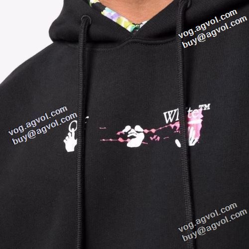オリジナルプリント オフホワイト偽物ブランド サイズ豊富 風合いの出る 2022早春 Off-White オフホワイト パーカー 2色可選