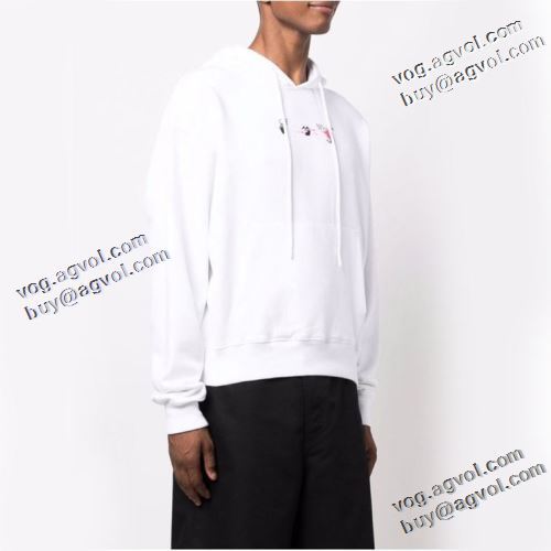 オリジナルプリント オフホワイト偽物ブランド サイズ豊富 風合いの出る 2022早春 Off-White オフホワイト パーカー 2色可選