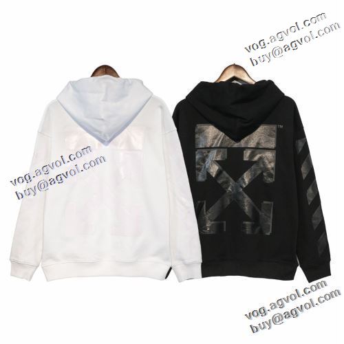 シンプルなデザイン コスパ最高のプライス 2022早春 Off-White オフホワイト パーカー オフホワイトブランドコピー プリント柄 2色可選