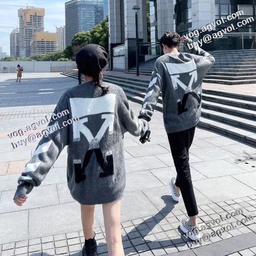 飽きのこないデザイン 今一番HOTな新品  2022早春 Off-White オフホワイト セーター オフホワイトコピー 風合いの出る