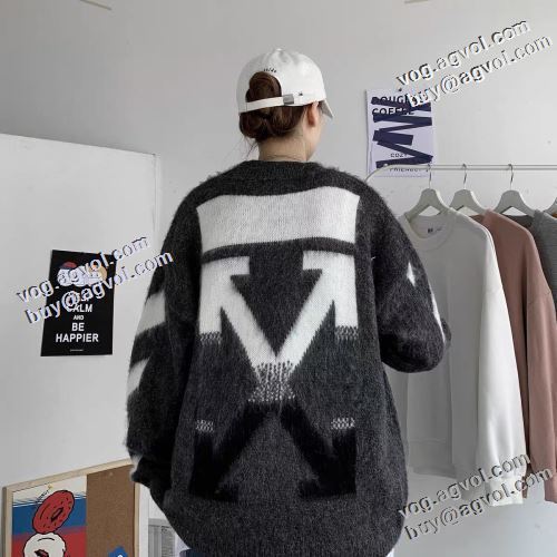 飽きのこないデザイン 今一番HOTな新品  2022早春 Off-White オフホワイト セーター オフホワイトコピー 風合いの出る