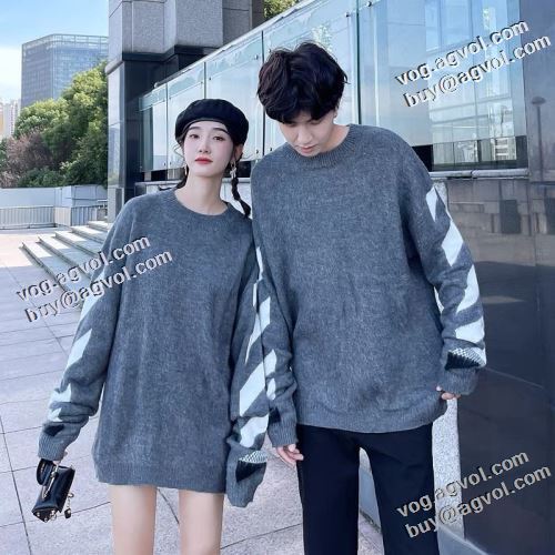 飽きのこないデザイン 今一番HOTな新品  2022早春 Off-White オフホワイト セーター オフホワイトコピー 風合いの出る