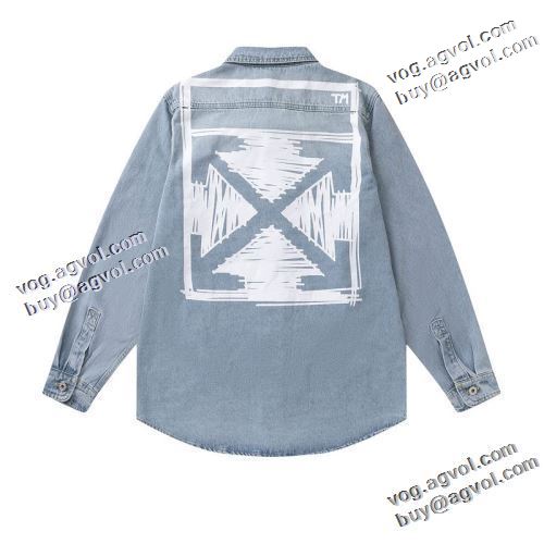機能性も備えたアイテム 楽に着用出来る 2022新作 Off-White オフホワイト デニムジャケット オフホワイトブランド 偽物 通販 飽きのこないデザイン