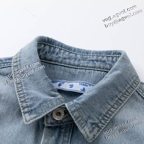 機能性も備えたアイテム 楽に着用出来る 2022新作 Off-White オフホワイト デニムジャケット オフホワイトブランド 偽物 通販 飽きのこないデザイン