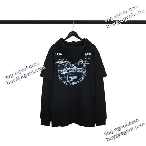 2色可選 オリジナルプリント 2022新作 Off-White オフホワイト パーカー オフホワイトブランド 偽物 通販 着心地抜群 飽きのこないデザイン